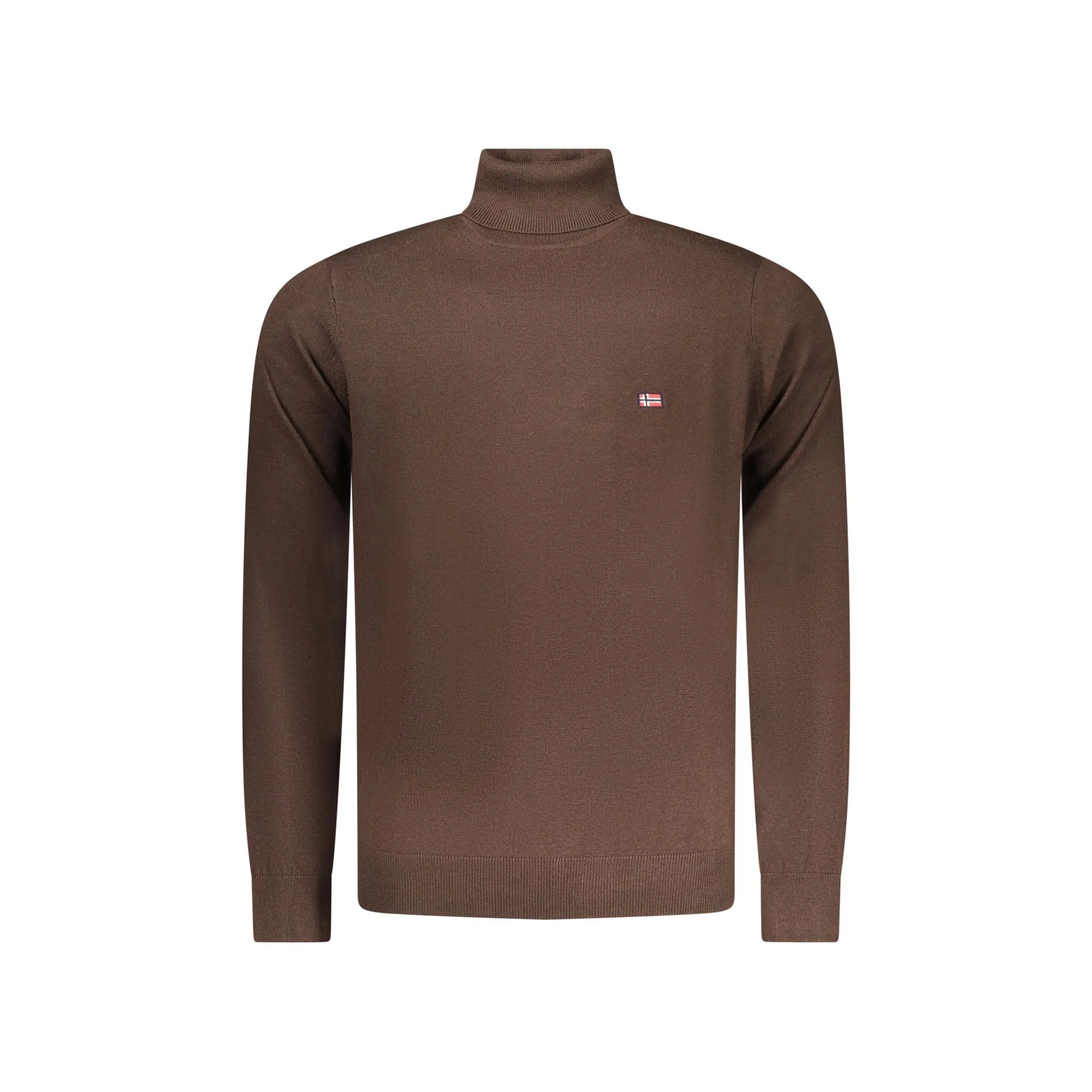 Norway 1963 Maglione Uomo Marrone Ricamo Maglie - foto prodotto