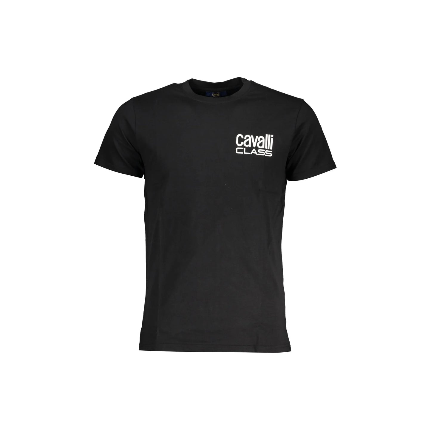 Cavalli Class T-Shirt Maniche Corte Uomo Nera Stampa Logo Nero - foto prodotto
