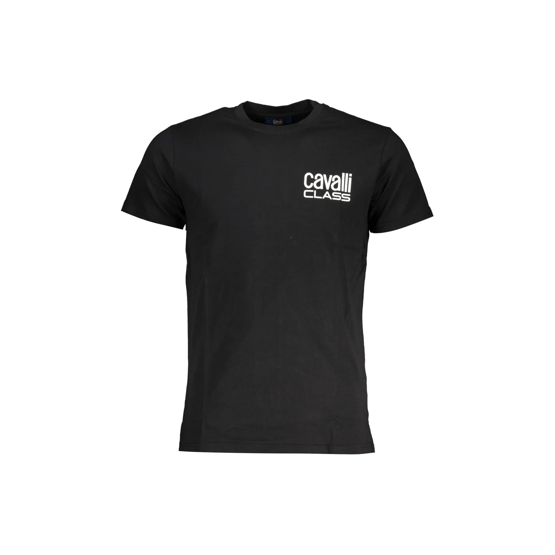 Cavalli Class T-Shirt Maniche Corte Uomo Nera Stampa Logo Nero - foto prodotto