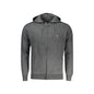 Norway 1963 Cardigan Uomo Grigio con Cappuccio Zip Tasche Ricamo Logo Maglie - foto prodotto
