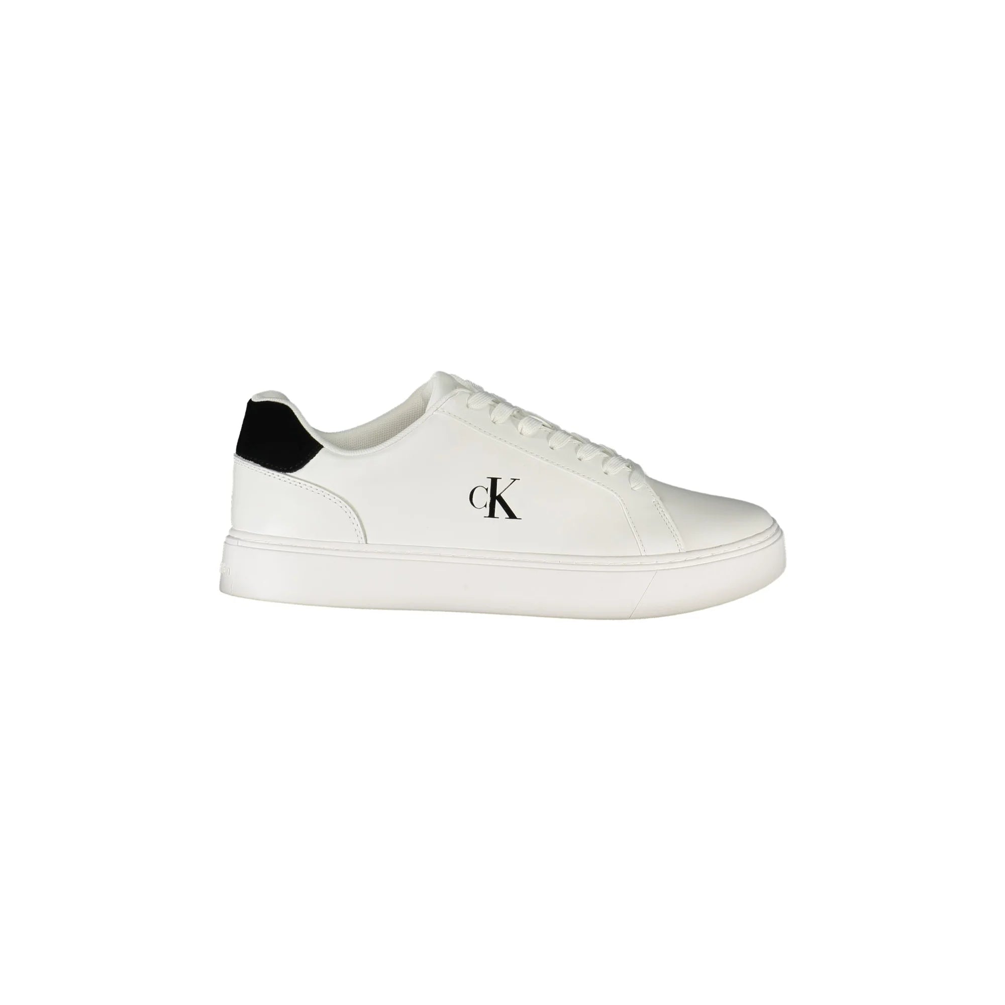 CALVIN KLEIN Sneakers Uomo Bianche con Lacci e Dettagli Neri Bianco - foto prodotto
