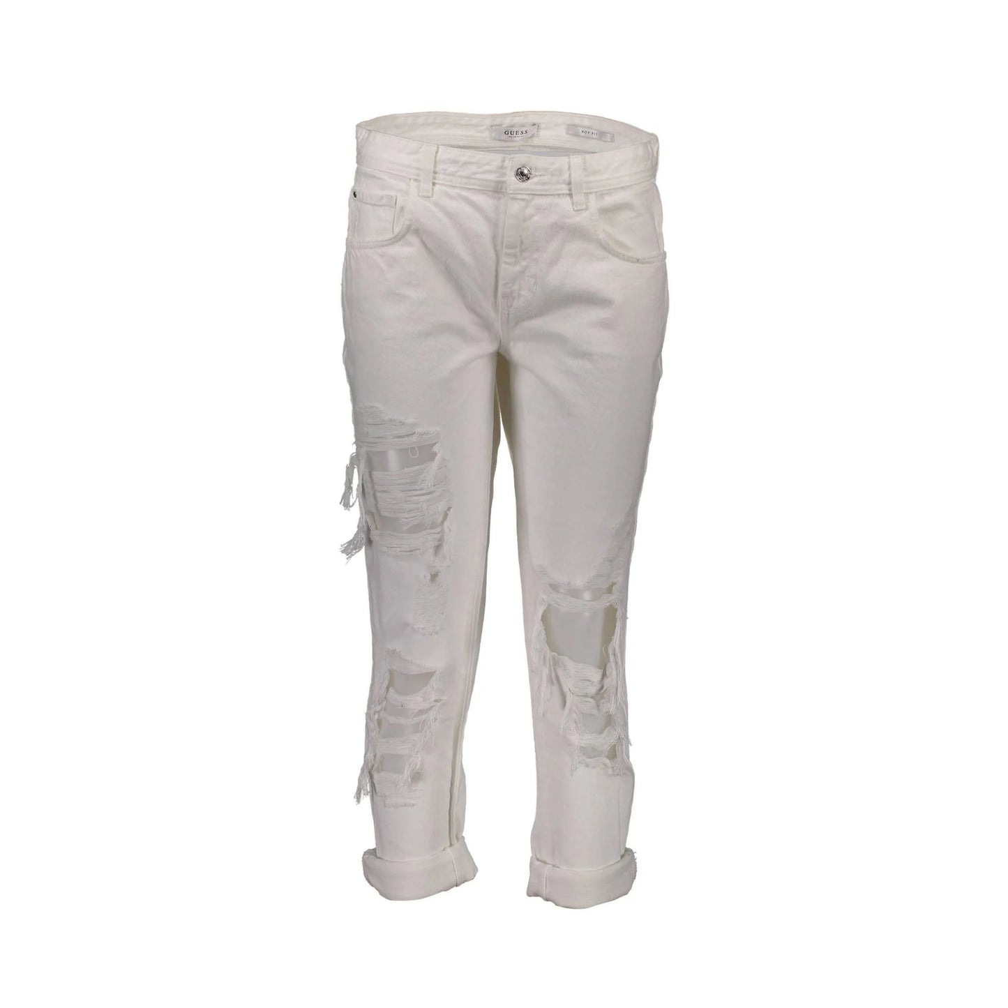 Guess Jeans Jeans Donna Bianco Effetto Usurato Logo - foto prodotto
