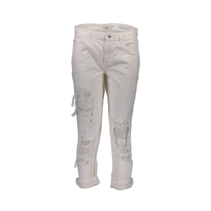 Guess Jeans Jeans Donna Bianco Effetto Usurato Logo - foto prodotto