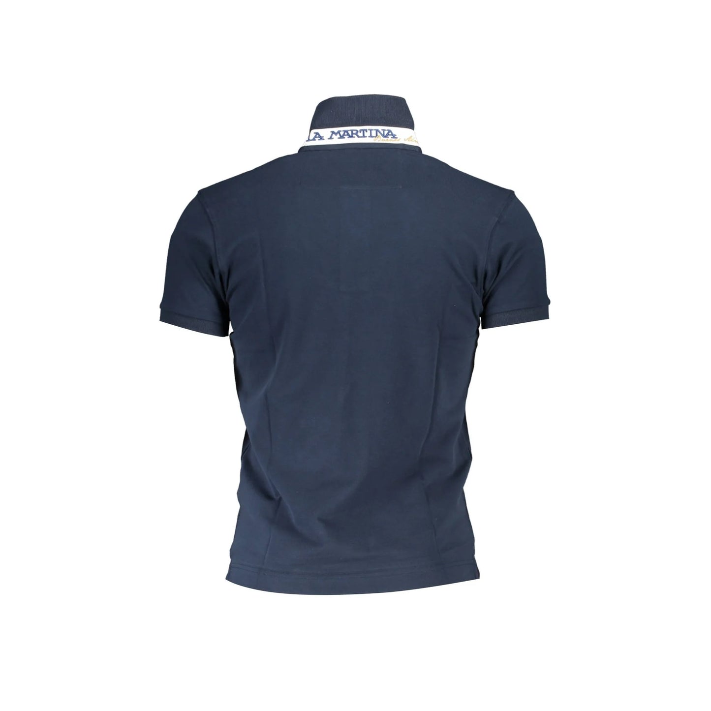 La Martina Polo Maniche Corte Uomo Blu Ricamo - vista 2