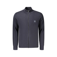 Boss Maglia Cardigan Uomo Blu Zip Logo
