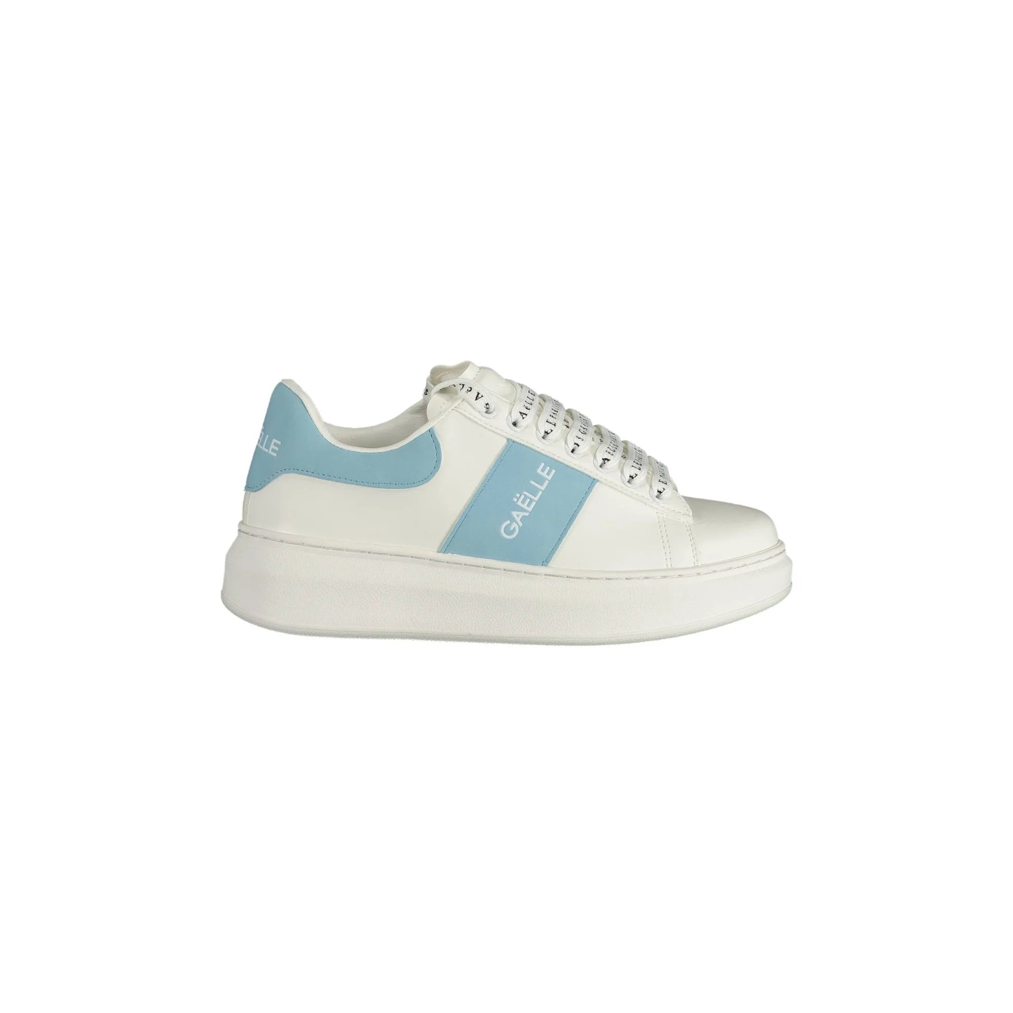 GAELLE PARIS Scarpe Sneakers Donna Bianche con Rialzo e Dettagli a Contrasto Bianco - foto prodotto