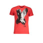 Cavalli Class T-Shirt Maniche Corte Uomo Rossa Stampa Logo Rosso - foto prodotto