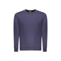 Rifle Maglia Uomo Blu Girocollo Maniche Lunghe Ricamo Logo Maglie - foto prodotto