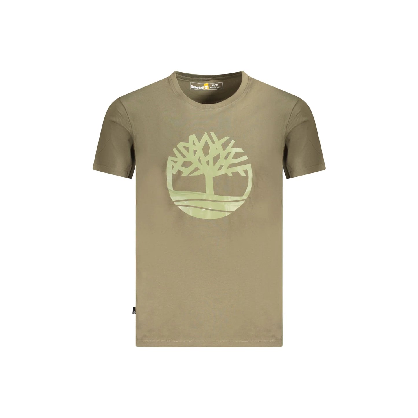 Timberland T-Shirt Maniche Corte Uomo Verde Stampa Logo - foto prodotto