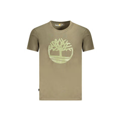 Timberland T-Shirt Maniche Corte Uomo Verde Stampa Logo