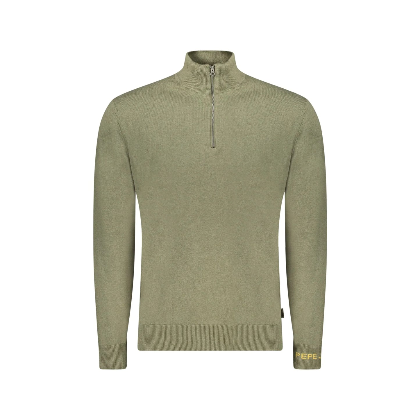 Pepe Jeans Maglia Uomo Verde Mezzo Zip Ricamo Maglie - foto prodotto