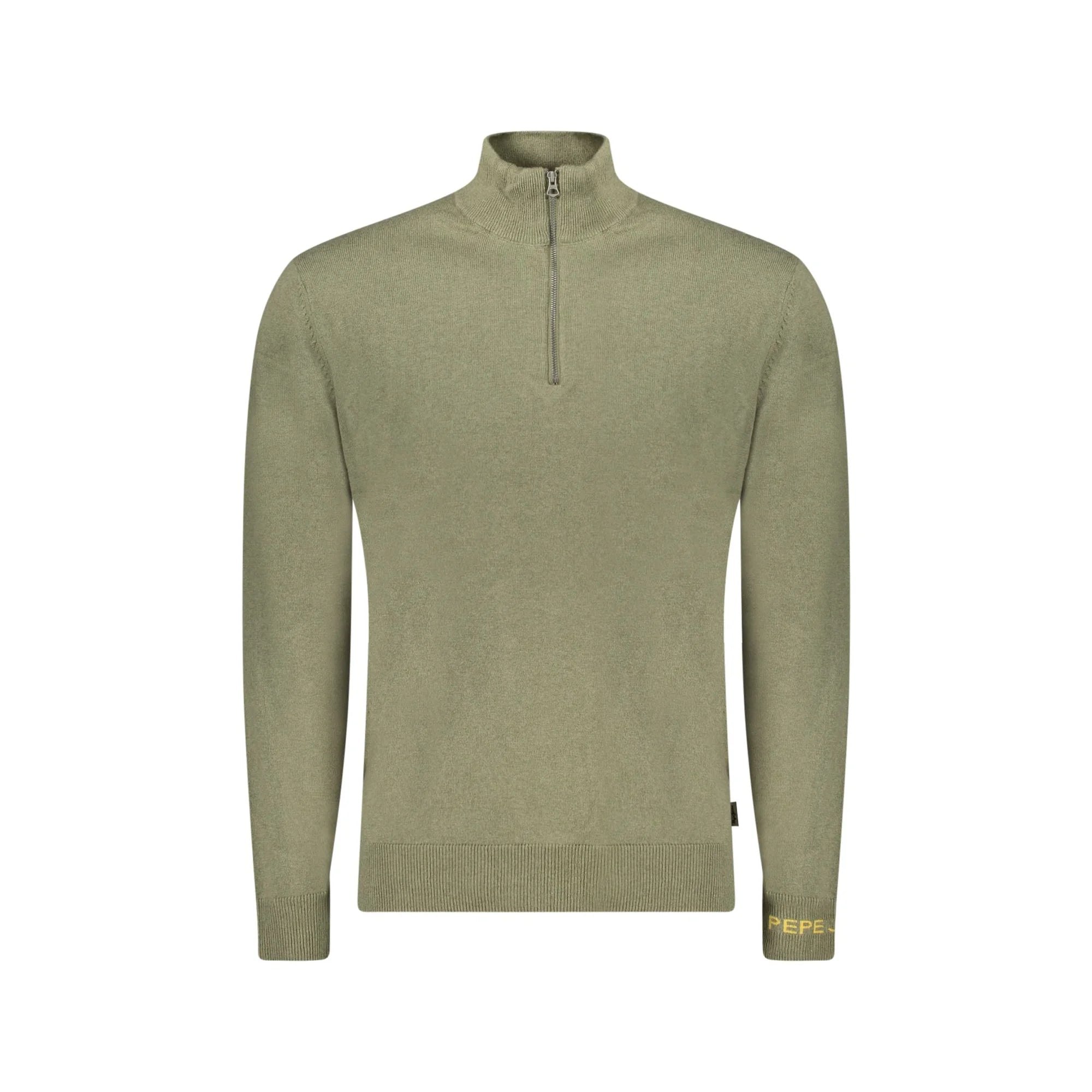 Pepe Jeans Maglia Uomo Verde Mezzo Zip Ricamo Maglie - foto prodotto