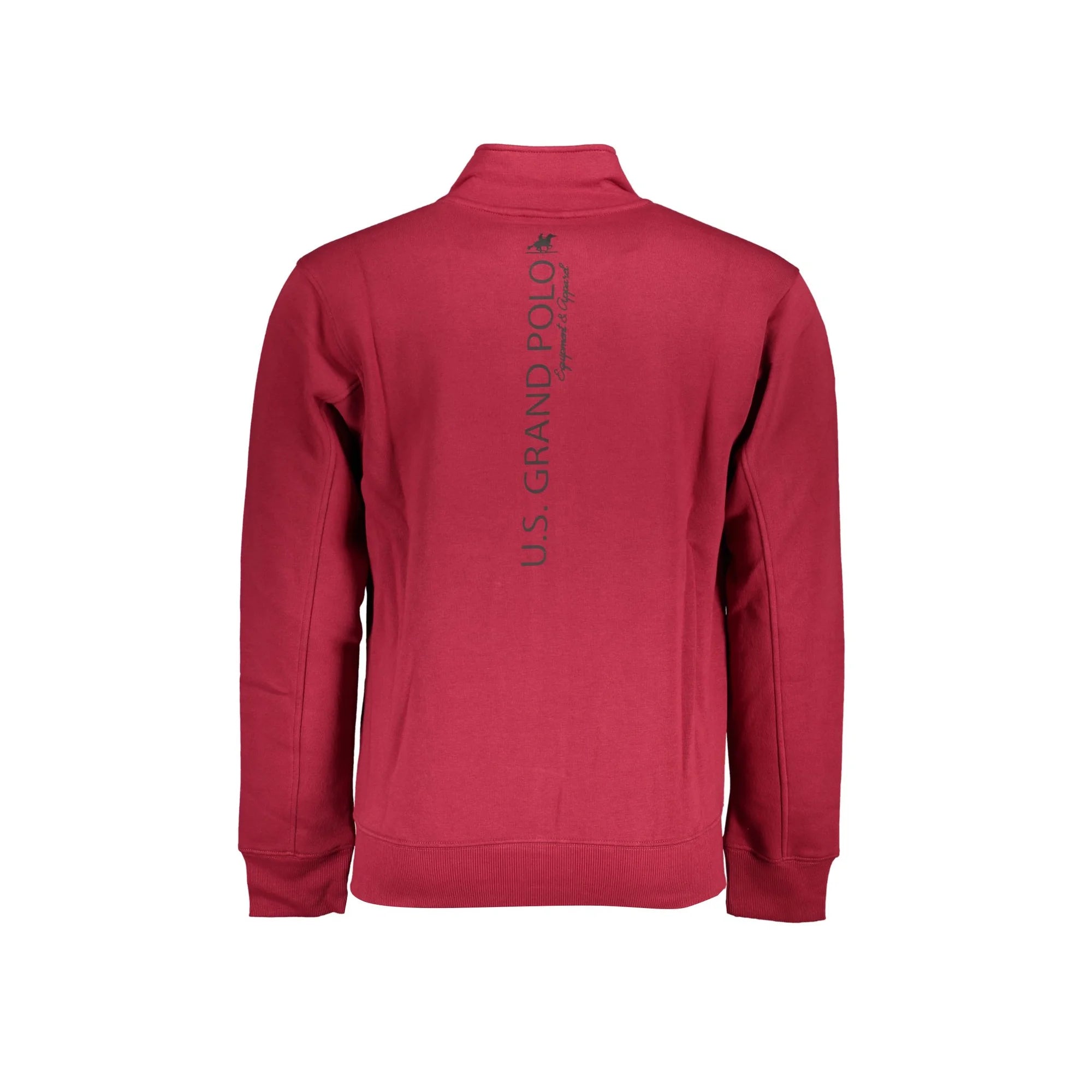 U.S. GRAND POLO FELPA CON ZIP UOMO ROSSO