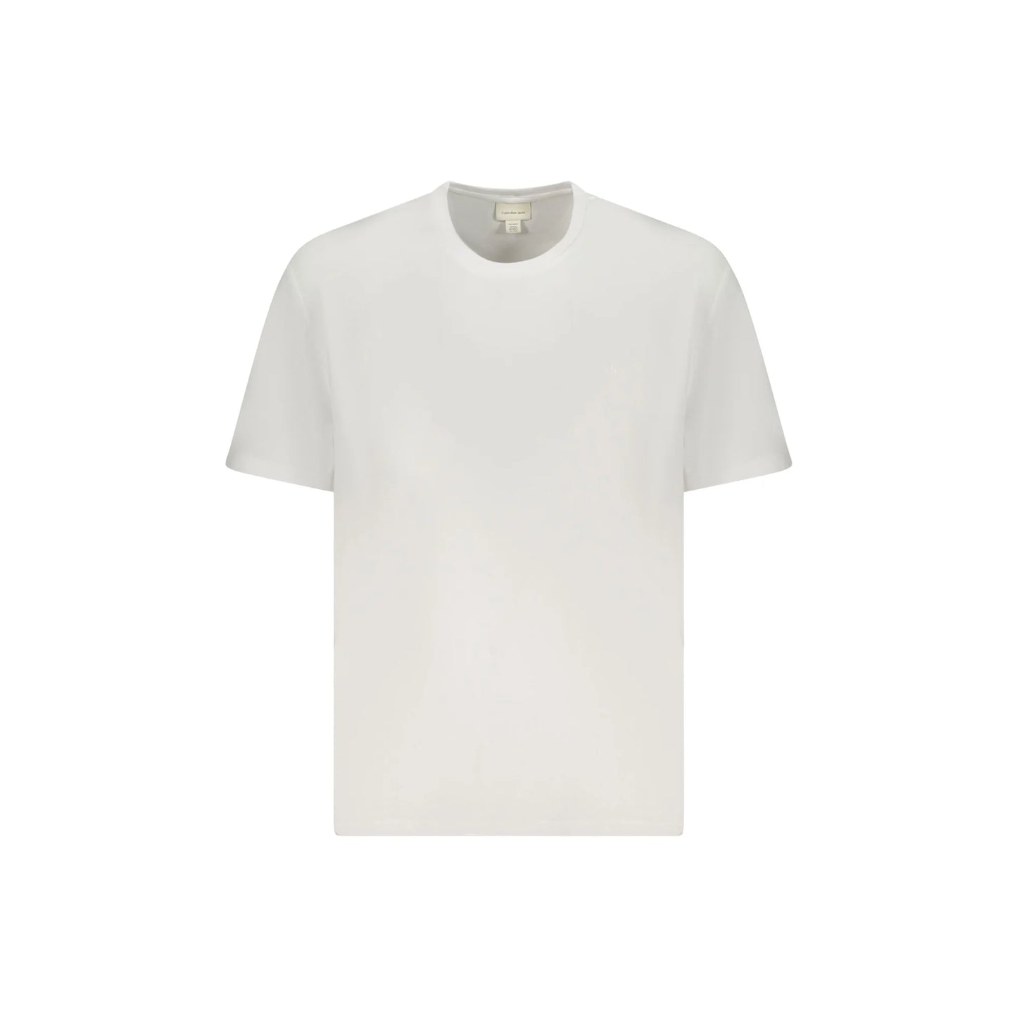 Calvin Klein T-Shirt Maniche Corte Uomo Bianca Ricamo Logo Bianco - foto prodotto