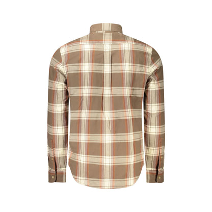 Timberland Camicia Maniche Lunghe Uomo Marrone Ricamo Camicie - vista 2