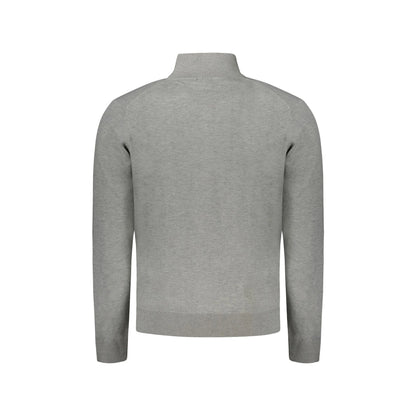 Norway 1963 Cardigan Uomo Grigio con Zip e Logo Ricamato Maglie - vista 2