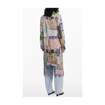 Desigual Camicia Maniche Lunghe Donna Beige Stampa Camicie - vista 2