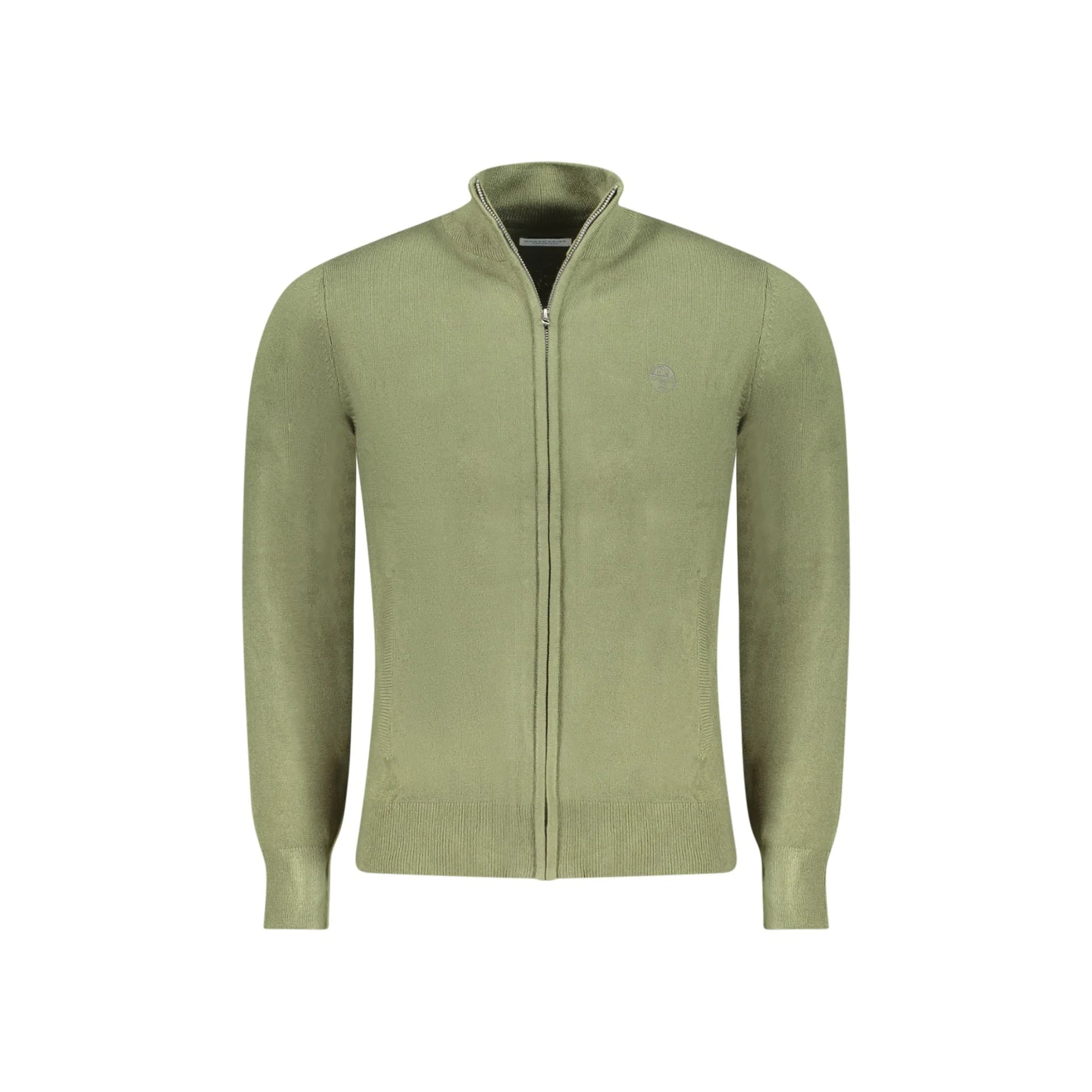 North Sails Cardigan Uomo Verde con Zip e Tasche in Maglia Maglie - foto prodotto