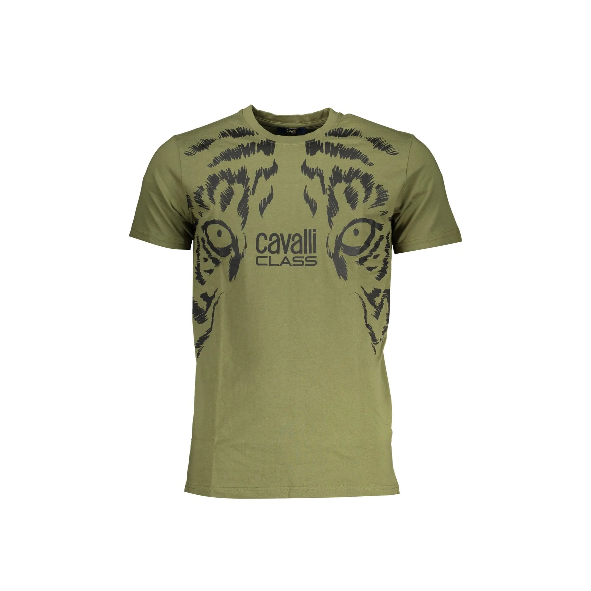 Cavalli Class T-Shirt Maniche Corte Uomo Verde Stampa - foto prodotto