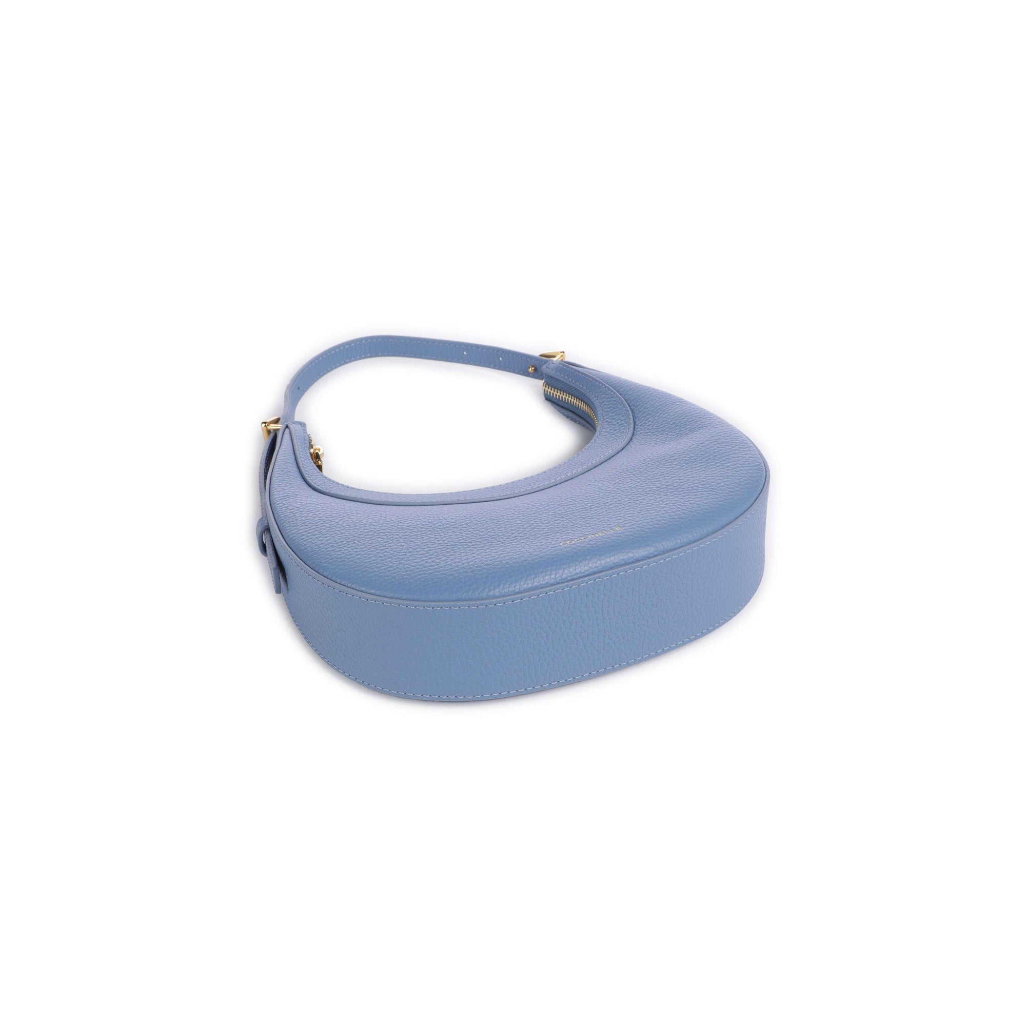 COCCINELLE Borsa Donna a Spalla e Tracolla Blu, In Vera Pelle, Whisper