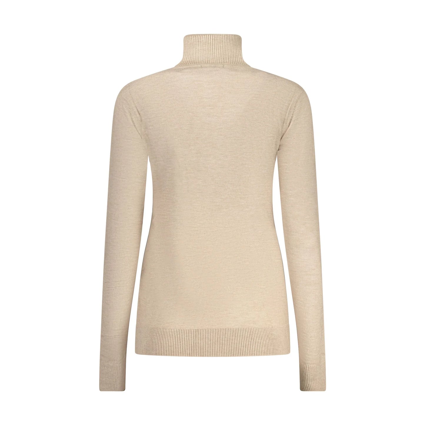 Norway 1963 Maglione Donna Beige Dolcevita Maniche Lunghe Logo Maglie - vista 2