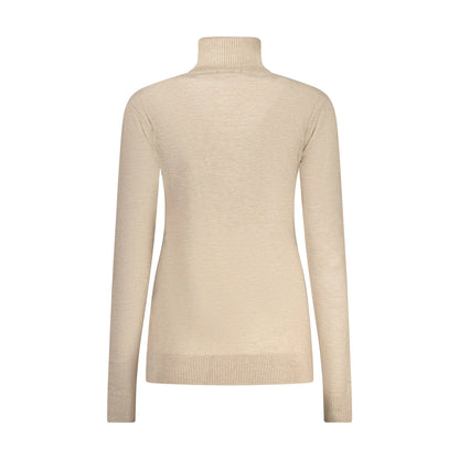 Norway 1963 Maglione Donna Beige Dolcevita Maniche Lunghe Logo Maglie - vista 2