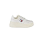 TOMMY HILFIGER Scarpe Sneakers Donna Bianche con Suola Alta e Stampa Logo Bianco - foto prodotto