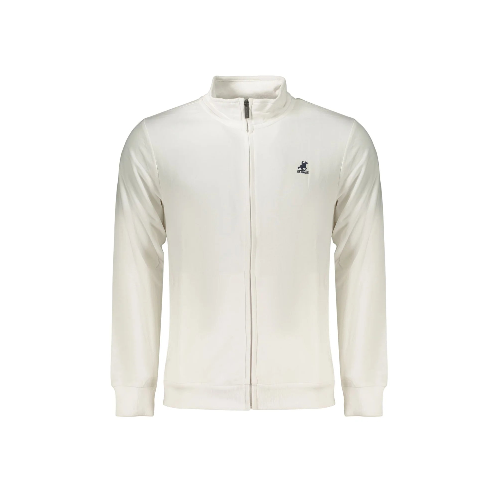 U.S. GRAND FELPA CON ZIP UOMO BIANCO