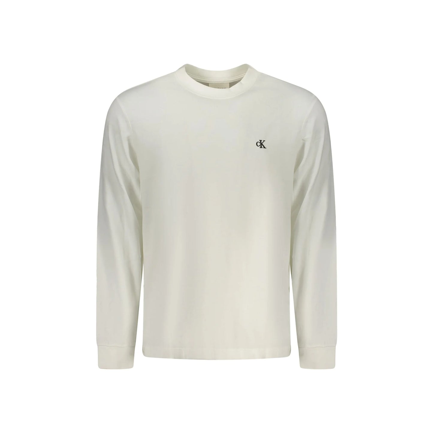 Calvin Klein T-Shirt Maniche Lunghe Uomo Bianca Ricamo Logo Bianco - foto prodotto