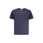 Calvin Klein T-Shirt Uomo Maniche Corte Girocollo Cotone Logo Ricamato Blu - foto prodotto