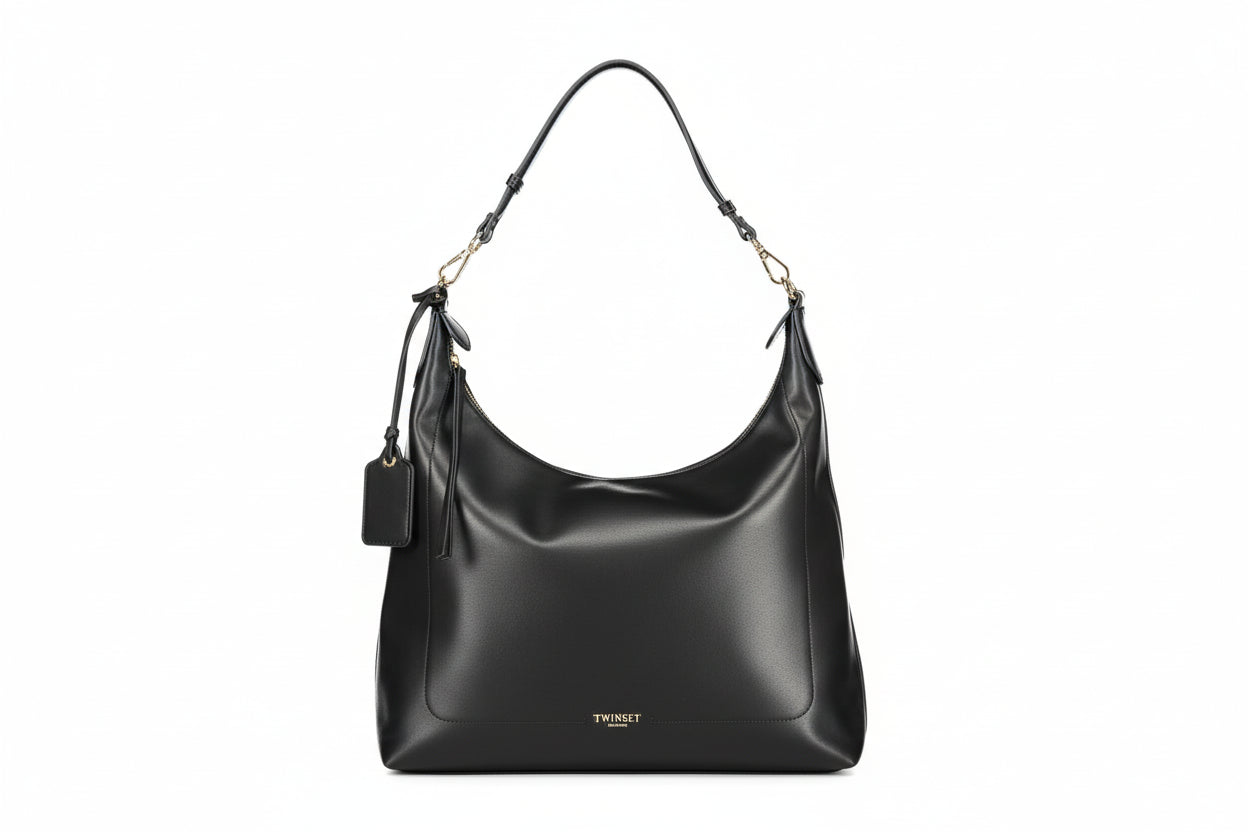 Twinset Borsa a Tracolla Donna Nera Logo Borse Nero - foto prodotto