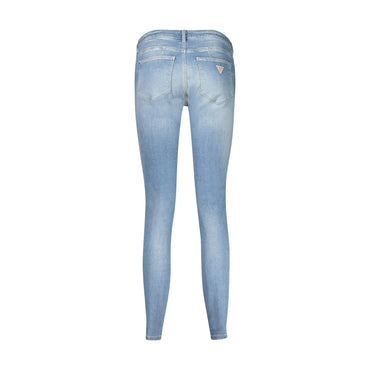 Guess Jeans Donna Azzurri Effetto Slavato Logo - vista 2