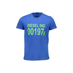 Diesel T-Shirt Maniche Corte Uomo Blu Stampa
