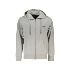 Accademia Militare Felpa Uomo Grigia con Zip Cappuccio Logo
