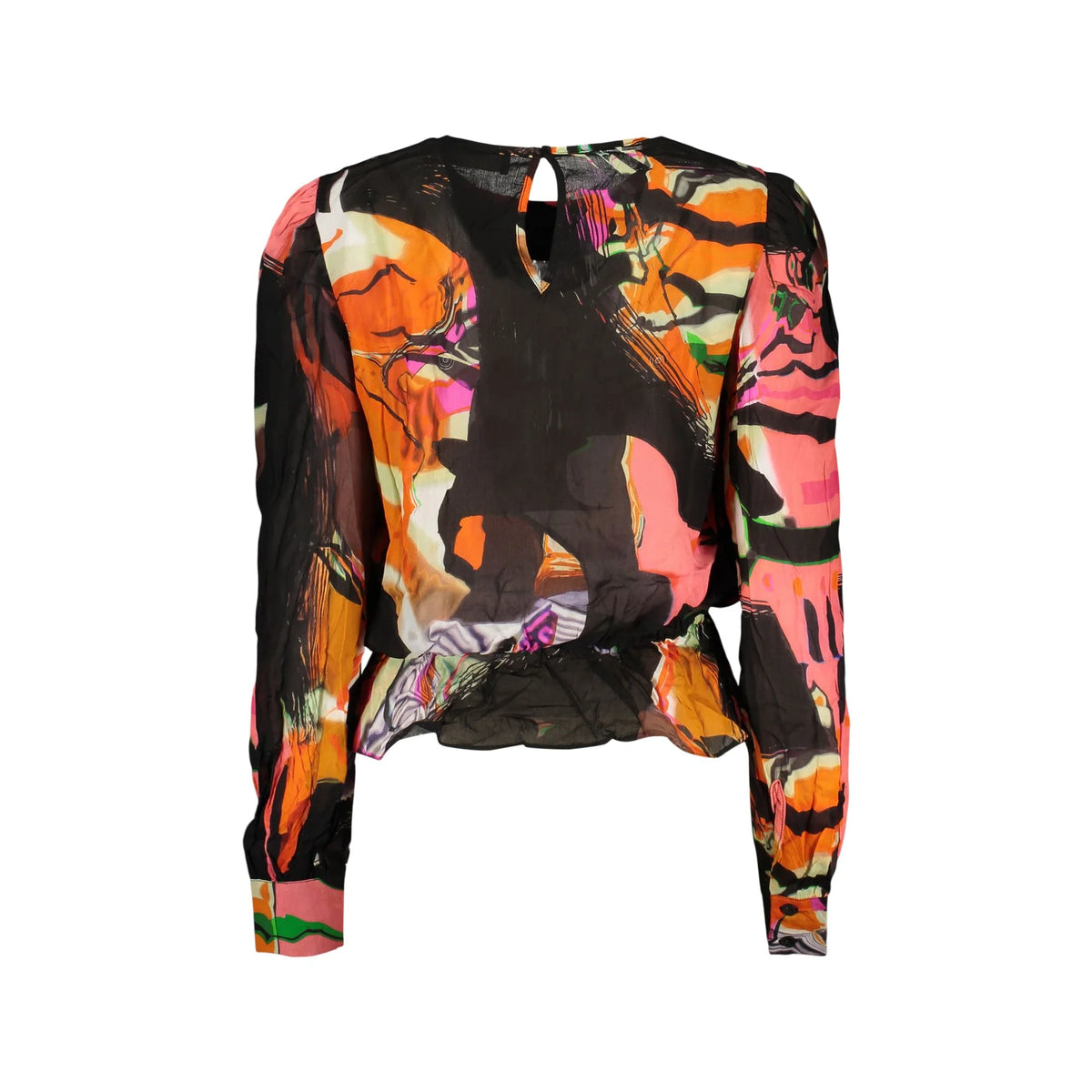 DESIGUAL CAMICIA MANICHE LUNGHE DONNA NERO