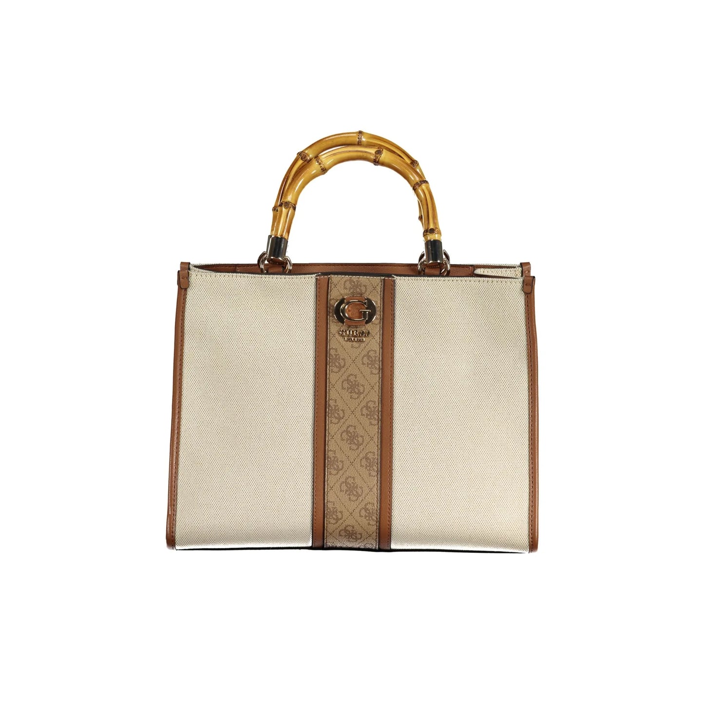 GUESS JEANS Borsa Donna a Mano Kerima Beige con Tracolla e Tasche Borse - foto prodotto