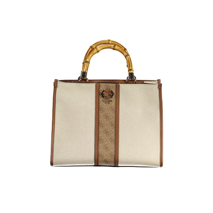 GUESS JEANS Borsa Donna a Mano Kerima Beige con Tracolla e Tasche Borse - foto prodotto