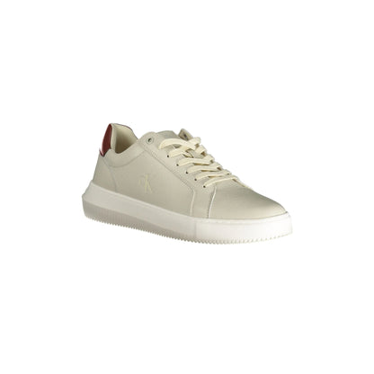 CALVIN KLEIN Scarpe Sneakers Uomo Grigie con Dettagli Marroni grigio - vista 2
