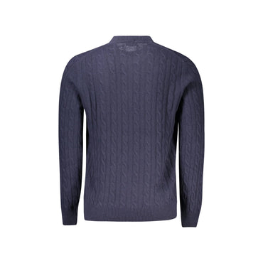 North Sails Maglione Uomo Blu Girocollo a Treccia in Lana Maglie - vista 2