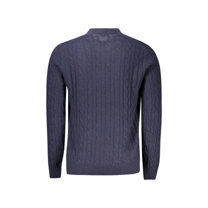North Sails Maglione Uomo Blu Girocollo a Treccia in Lana Maglie - vista 2