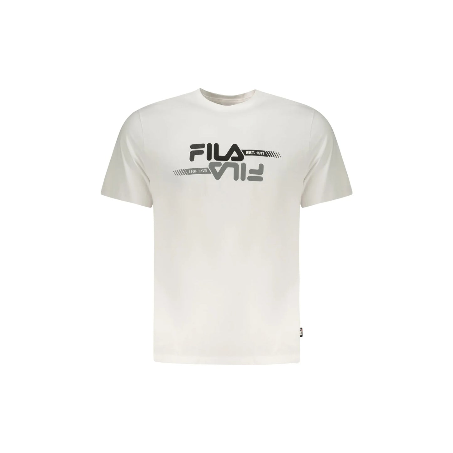 Fila T-Shirt Maniche Corte Uomo Bianca Stampa Logo Bianco - foto prodotto