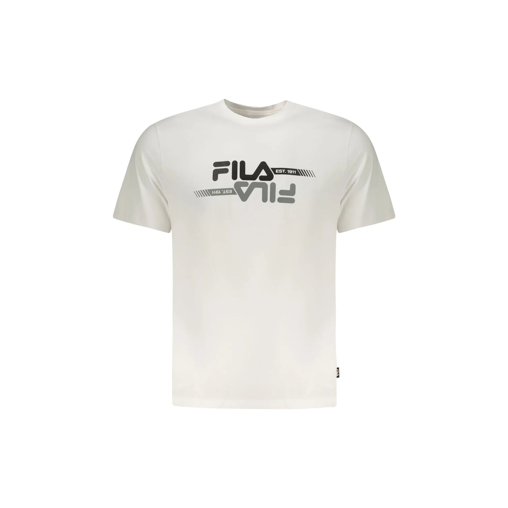 Fila T-Shirt Maniche Corte Uomo Bianca Stampa Logo Bianco - foto prodotto