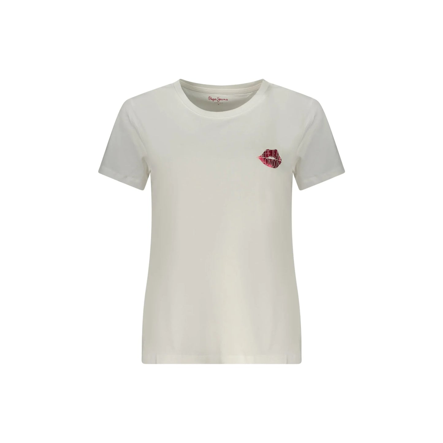 Pepe Jeans T-Shirt Maniche Corte Donna Bianca Stampa Logo Bianco - foto prodotto