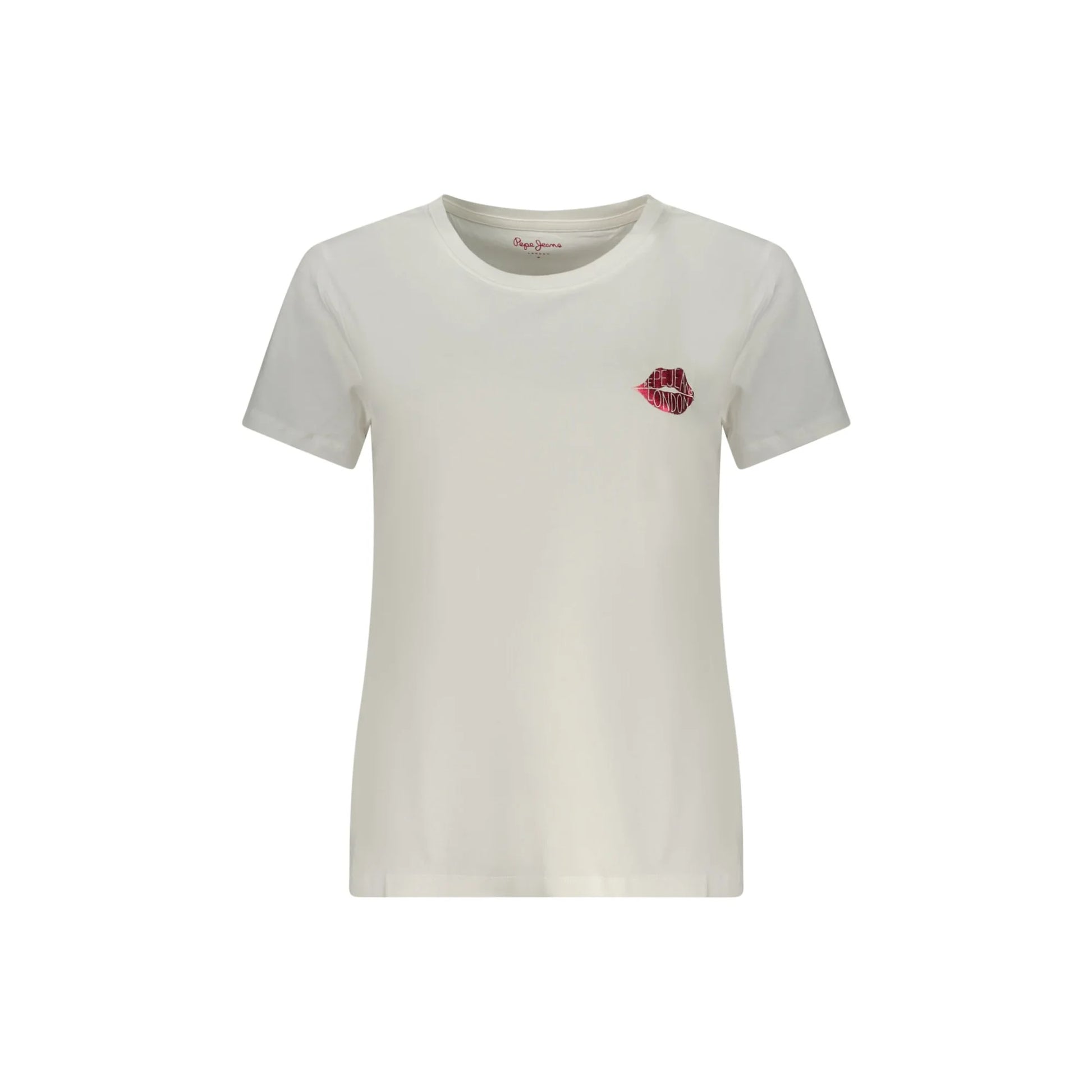 Pepe Jeans T-Shirt Maniche Corte Donna Bianca Stampa Logo Bianco - foto prodotto