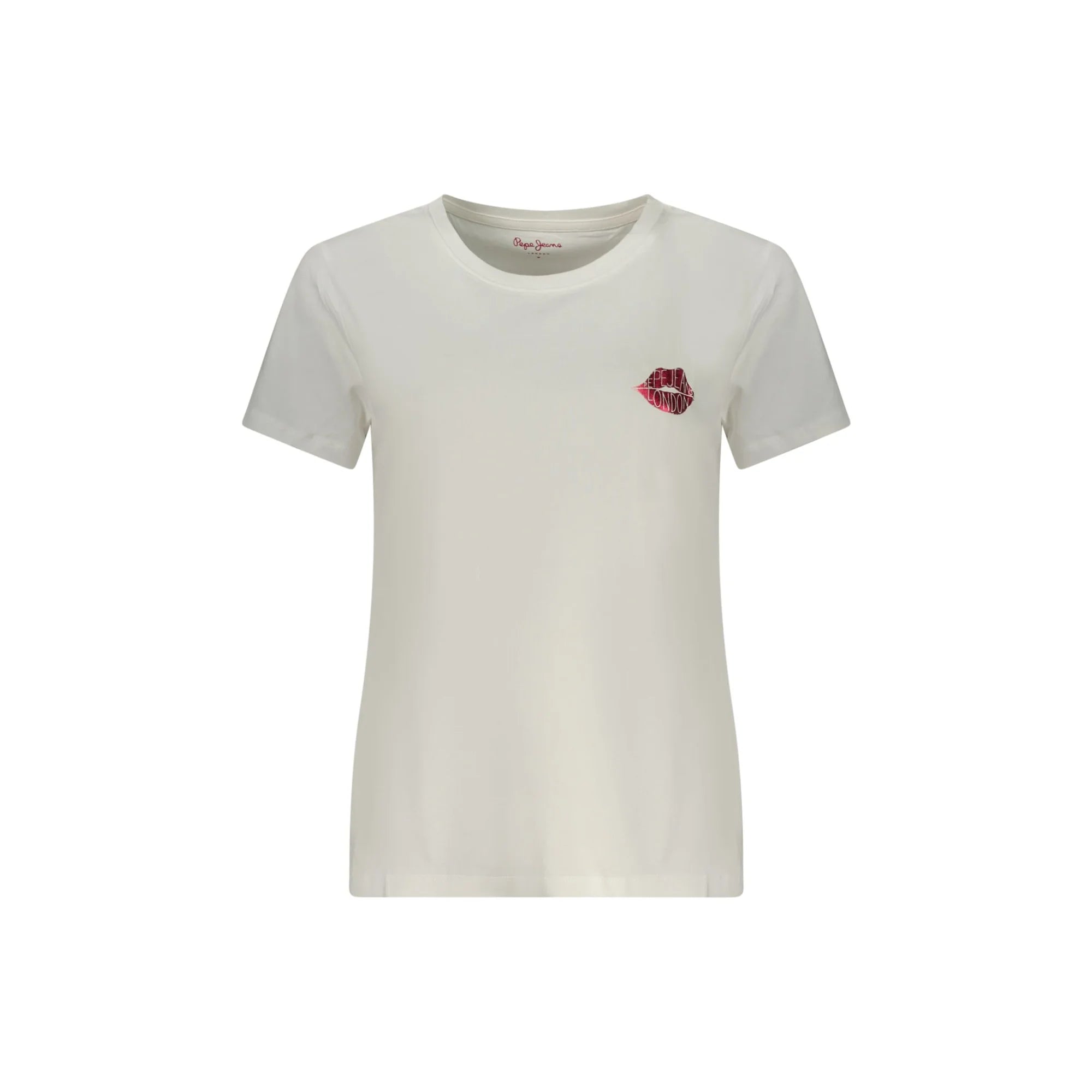 Pepe Jeans T-Shirt Maniche Corte Donna Bianca Stampa Logo Bianco - foto prodotto