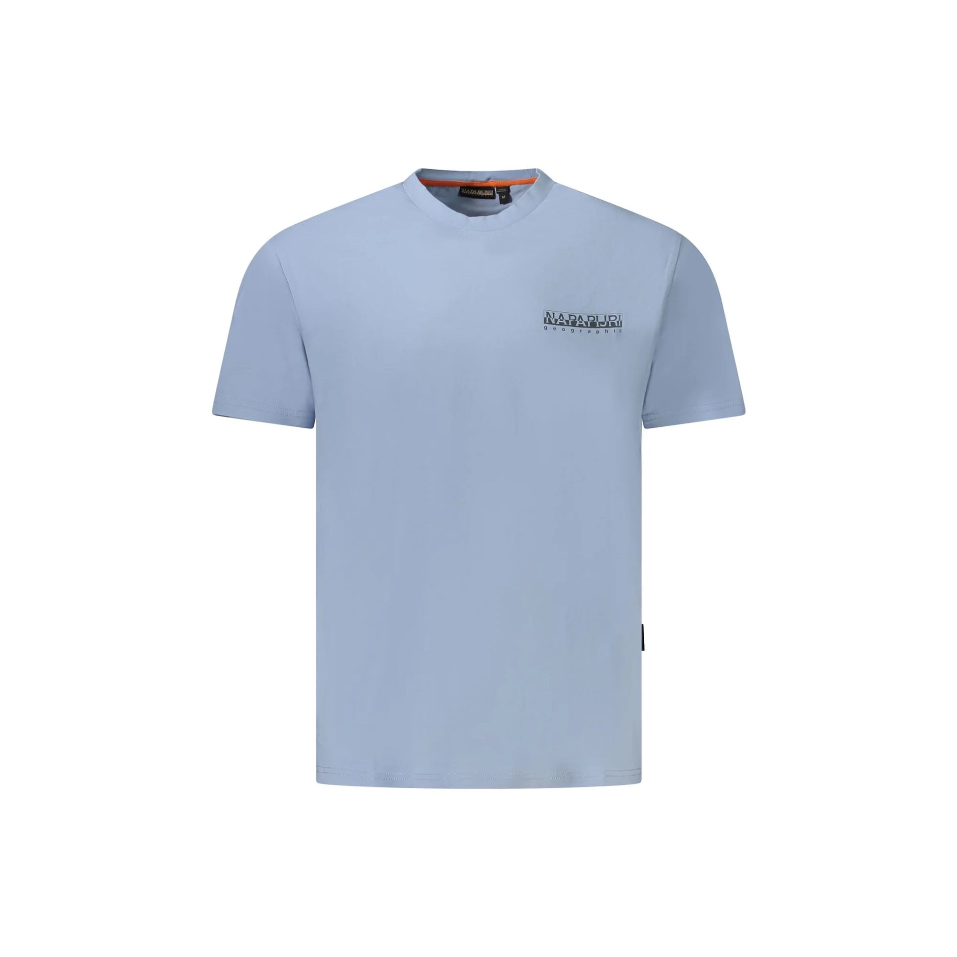 Napapijri T-Shirt Maniche Corte Uomo Azzurra Stampa Logo Azzurro - foto prodotto