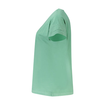 North Sails T-Shirt Maniche Corte Donna Verde Stampa in Rilievo - vista 3