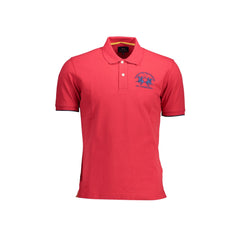 La Martina Polo de Manga Corta Hombre Roja Bordado