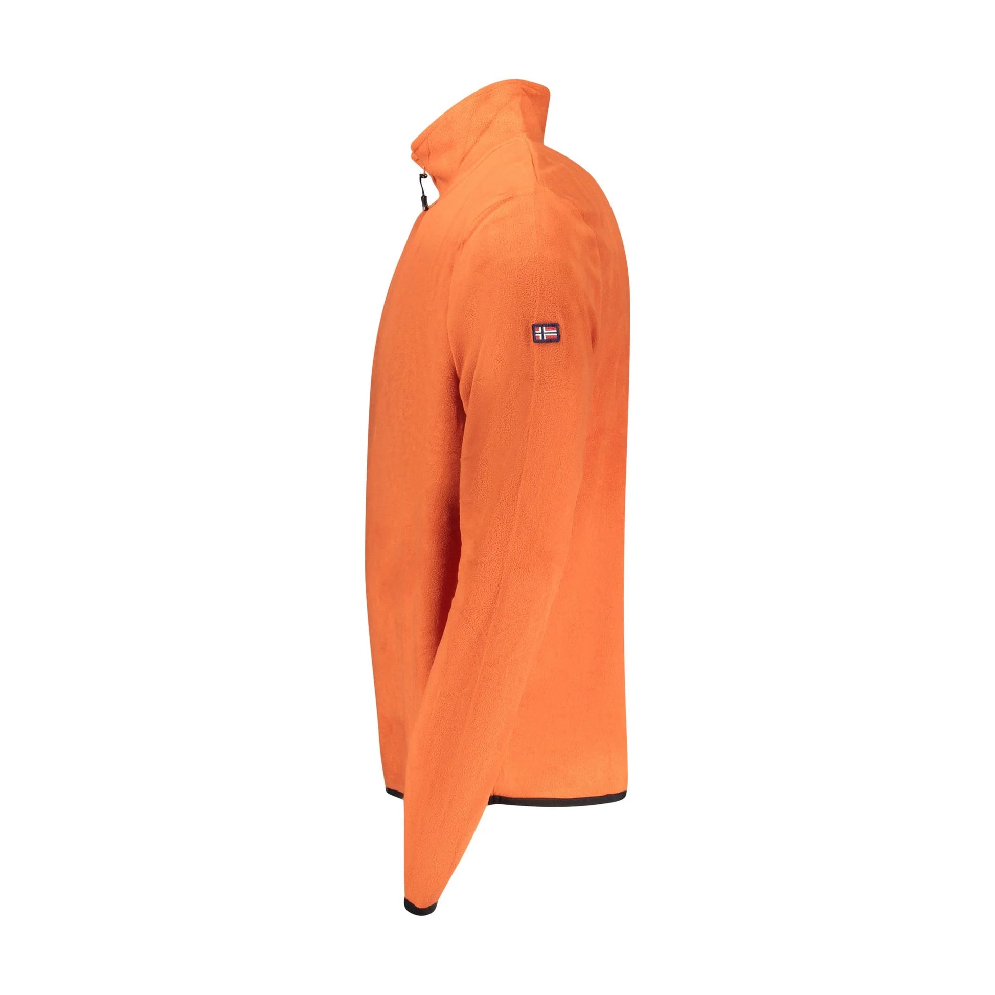 Norway 1963 Felpa Uomo Arancio Mezza Zip Pile Applicazione Logo Felpe - vista 3