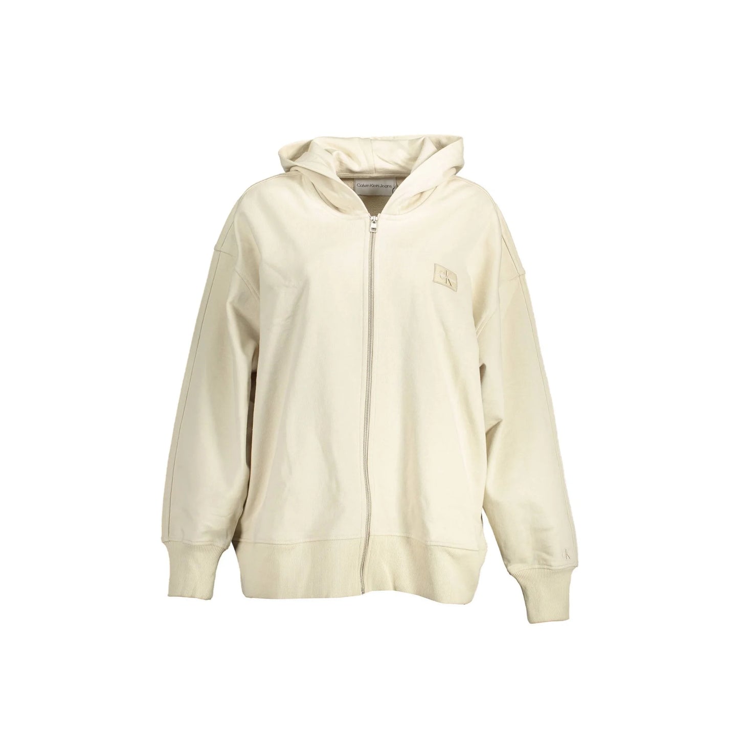 Calvin Klein Felpa Maniche Lunghe Donna Beige Ricamo Felpe - foto prodotto
